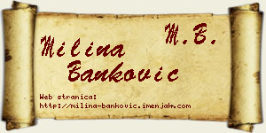 Milina Banković vizit kartica